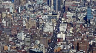 Sokaklar ve binalar Manhattan New York yukarıdan