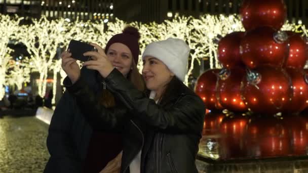 Navidad en Nueva York es un momento maravilloso para ir de compras — Vídeo de stock