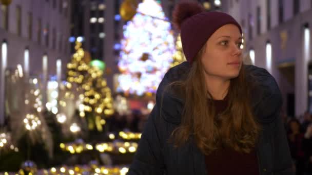 Kerstmis in New York is een geweldige tijd om te winkelen — Stockvideo