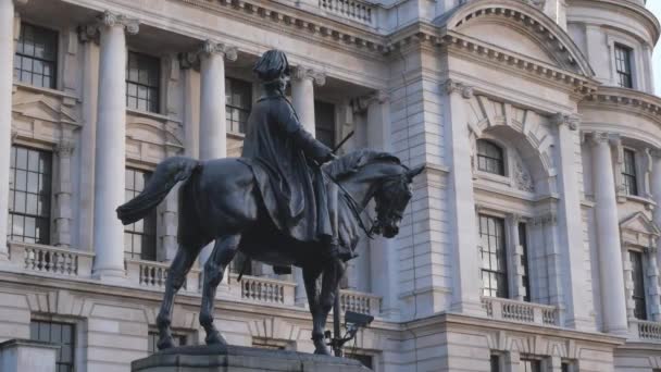 Whitehall Londra heykeli — Stok video