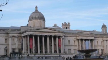 National Gallery Trafalgar Square Londra - Londra - İngiltere'de-15 Aralık 2018
