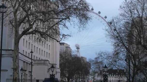 London Eye London Southbank - Londra - İngiltere - 15 Aralık 2018 — Stok video