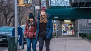 New York sokaklarında bir yürüyüş
