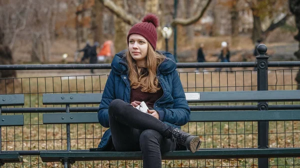 Meraviglioso tempo a Central Park New York in una giornata invernale — Foto Stock