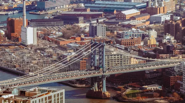 Manhattan Bridge Amazing Aerial View Travel Photography — Stock Photo, Image