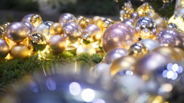 Güzel Noel dekorasyonu mükemmel bir arka plan olarak