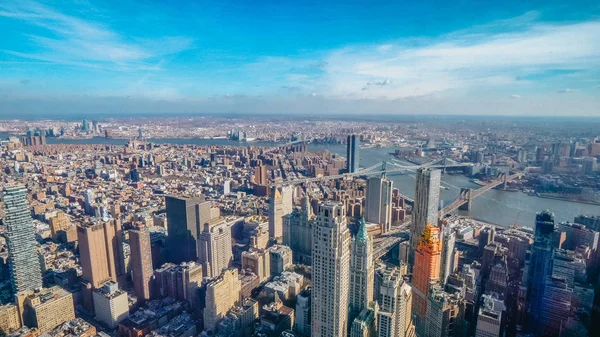 Increíble vista aérea sobre Manhattan Nueva York — Foto de Stock