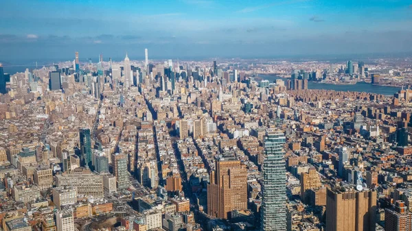 Increíble vista aérea sobre Manhattan Nueva York — Foto de Stock