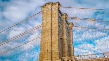 new York'ta ünlü brooklyn Köprüsü