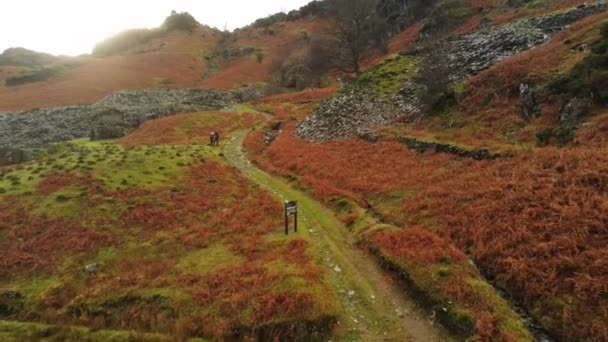 Lake District National Park Anglia légi drone megtekintése — Stock videók