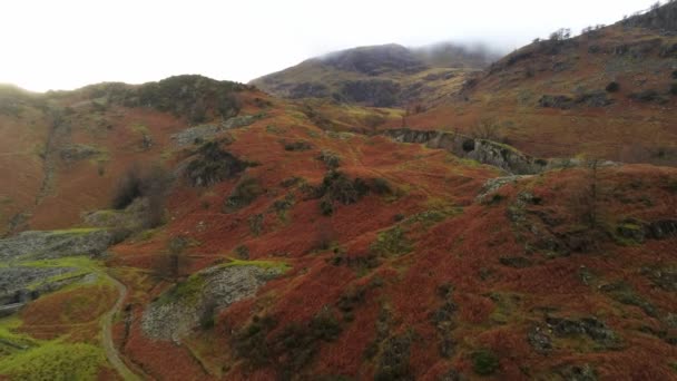 Les collines et les montagnes du parc national du Lake District d'en haut — Video