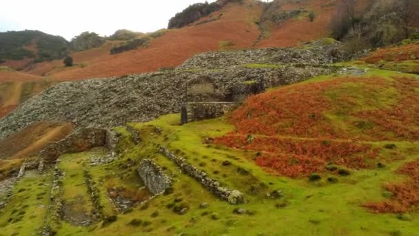 Lake District Nationalpark England Luftaufnahme Drohne — Stockvideo