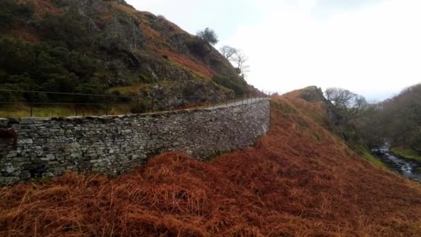 Skvělé národního parku Lake District letové záběry — Stock video