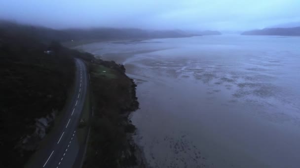 Wales národní Park Snowdonia letecké dron zobrazení — Stock video