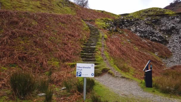 Paysage incroyable dans les montagnes du parc national de Lake District Angleterre — Video