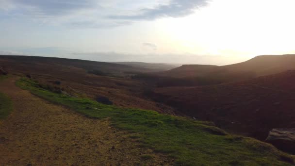 Upper Burbage at Peak District National Park in England — Stock Video