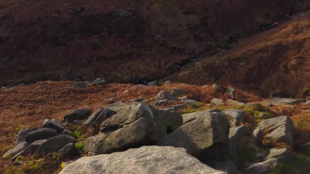 Övre Burbage på Peak District National Park i England — Stockvideo