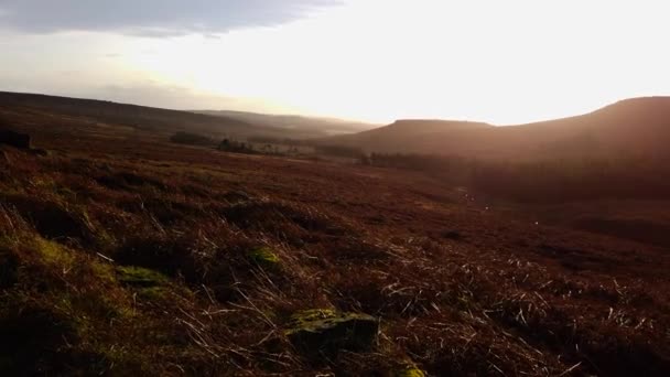Üst Burbage, İngiltere'de en yüksek İlçe Milli Parkı — Stok video