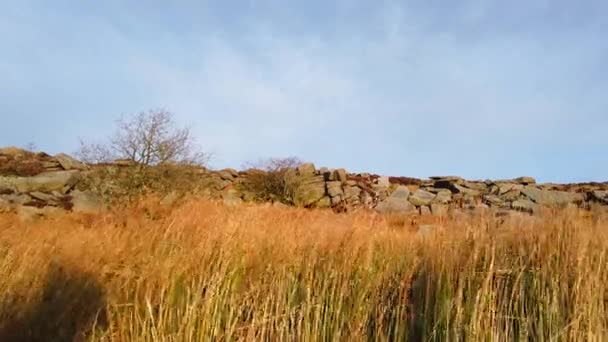 Пік району Національний парк Англію на верхньому Бербедж — стокове відео