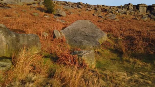 Upper Burbage at Peak District National Park in England — Stock Video