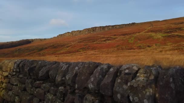 Typická Krajina Národního Parku Peak District Anglii Cestovní Fotografie — Stock video