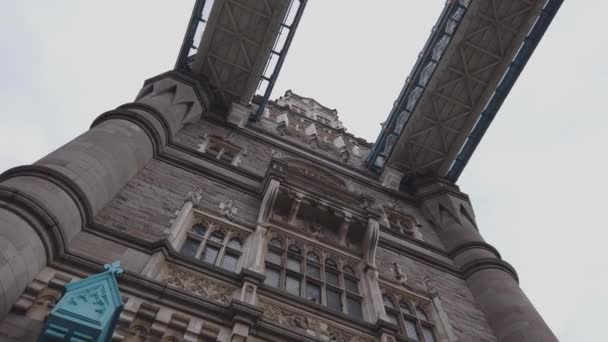 Amazing Tower Bridge Лондоне Фотографии Путешествий — стоковое видео