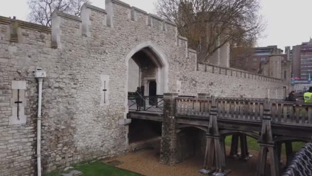 Der Turm Von London Einem Wintertag London Vereinigtes Königreich Dezember — Stockvideo