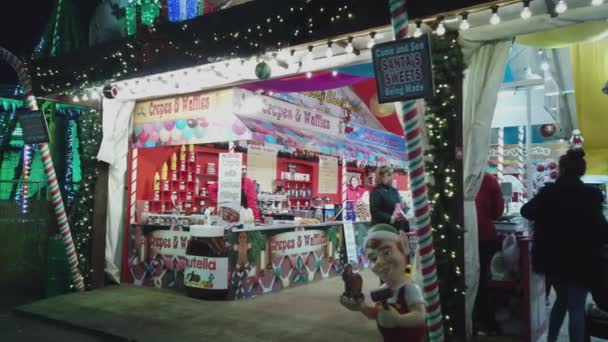 Riesiger Winter Wonderland Weihnachtsmarkt London London Vereinigtes Königreich Dezember 2018 — Stockvideo