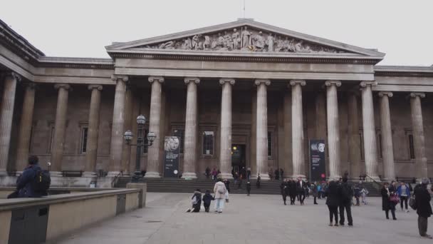 Britské Muzeum Londýně Russell Square Londýn Velká Británie Prosince 2018 — Stock video