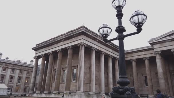 Британский Музей Популярная Знаменитая Достопримечательность Лондона London United Kingdom Decem16 — стоковое видео