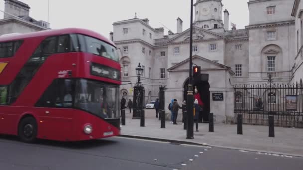 Famoso Desfile Guardias Caballos Londres Whitehall Londres Reino Unido Diciembre — Vídeos de Stock