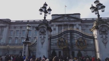 Buckingham Sarayı Londra güneşli bir günde - Londra, İngiltere - 16 Aralık 2018