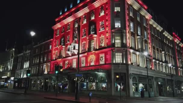 Fortnum і Мейсон магазин в Лондон - Лондон, Англія - 16 грудня 2018 — стокове відео