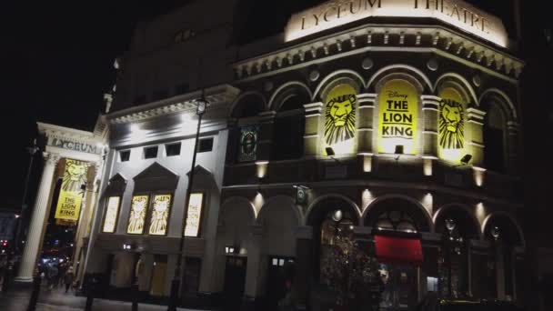 16 Aralık 2018 müzikal Lisesi Tiyatro - Londra, İngiltere - Londra'da aslan kral — Stok video