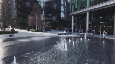 Modern mimarinin daha Londra Riverside District - Londra, İngiltere - 16 Aralık 2018