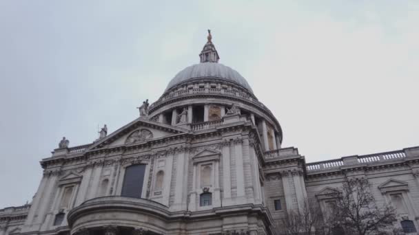 Bekende Pauls Cathedral City Van Londen London Verenigd Koninkrijk December — Stockvideo