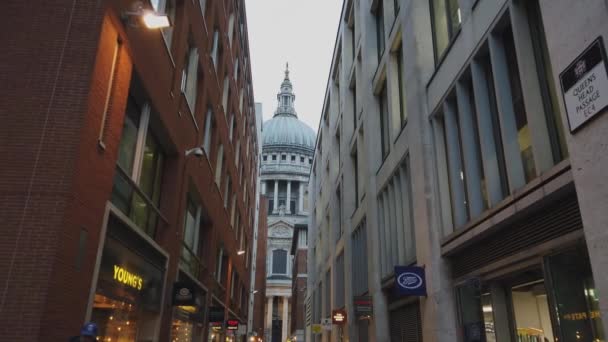 2018 년 12 월 16 일-런던, 영국-런던에서 세인트 Pauls 성당 — 비디오