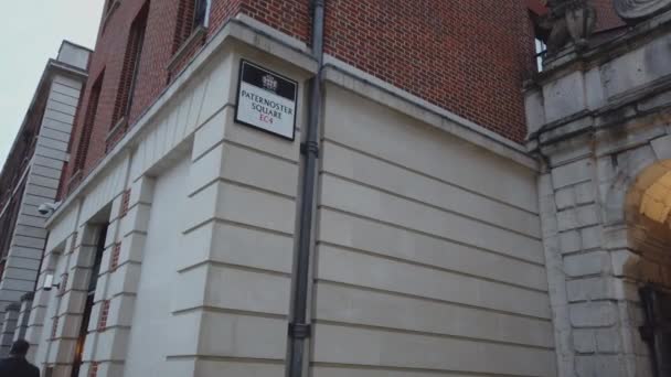 Paternoster Square en St Pauls Londres - LONDRES, INGLATERRA - 16 DE DICIEMBRE DE 2018 — Vídeos de Stock