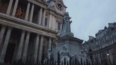 St Pauls London City - London, İngiltere - 16 Aralık 2018 ünlü Katedrali