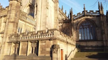 Manchester Cathedral - Manchester, Büyük Britanya - 1 Ocak 2019, güzel mimari