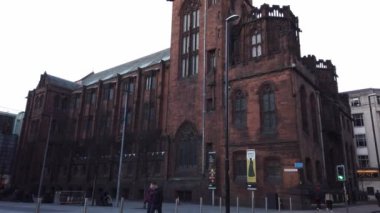 John Rylands Library Manchester ünlü bir dönüm noktası - Manchester, Büyük Britanya - 1 Ocak 2019 olduğunu.