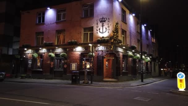 Beau Pub Anglais Dans Ville Manchester Manchester Royaume Uni 1Er — Video