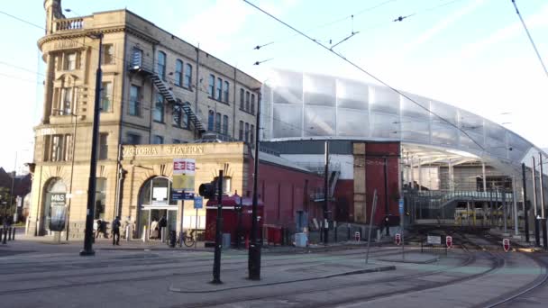 Victoria Station Manchester Manchester Vereinigtes Königreich Januar 2019 — Stockvideo