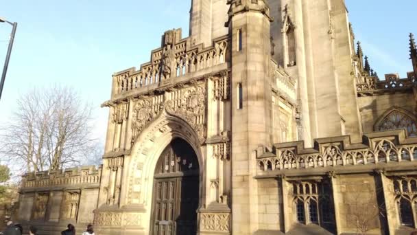 Manchester Cathedral Manchester Egyesült Királyság 2019 Január — Stock videók