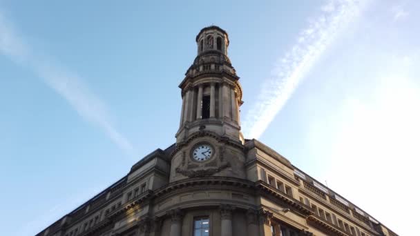 Edifício Royal Exchange Manchester Manchester Reino Unido Janeiro 2019 — Vídeo de Stock