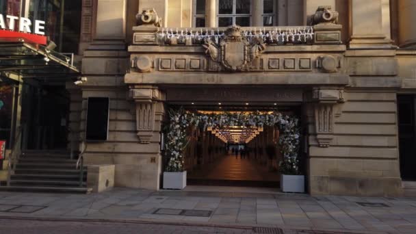Royal Exchange Arcade Manchester Manchester Verenigd Koninkrijk Januari 2019 — Stockvideo