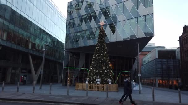 Современные Здания Центре Манчестера Manchester United Kingdom Января 2019 Года — стоковое видео