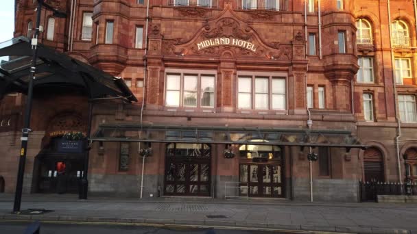 Midland Hotel Manchester Manchester Büyük Britanya Ocak 2019 — Stok video