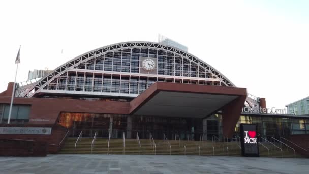 Manchester Central Tågstation Manchester Storbritannien Januari 2019 — Stockvideo