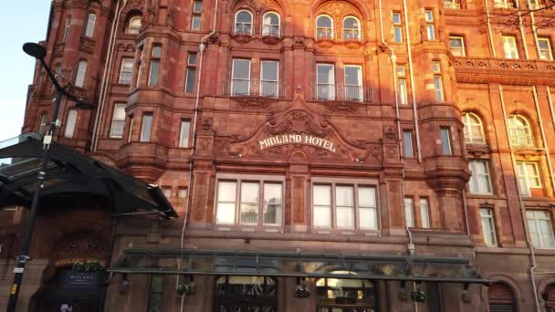 Hotel Midland Manchesteru Manchester Velká Británie Ledna 2019 — Stock video